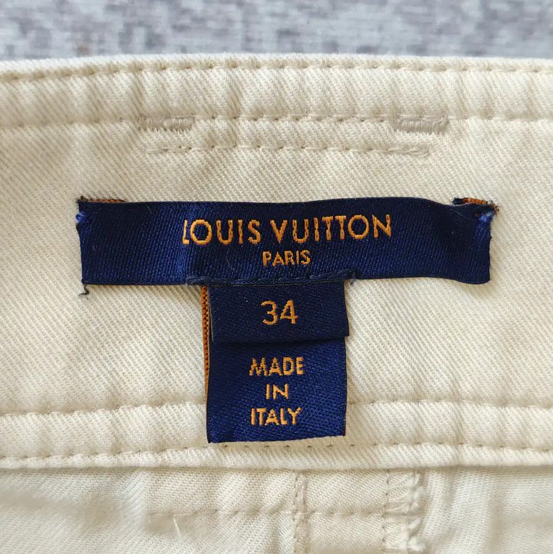 Louis Vuitton Louis Vuitton Beige Cotton Blend Casual Pants 0089 Size 28" / US 6 / IT 42 - 5 Thumbnail