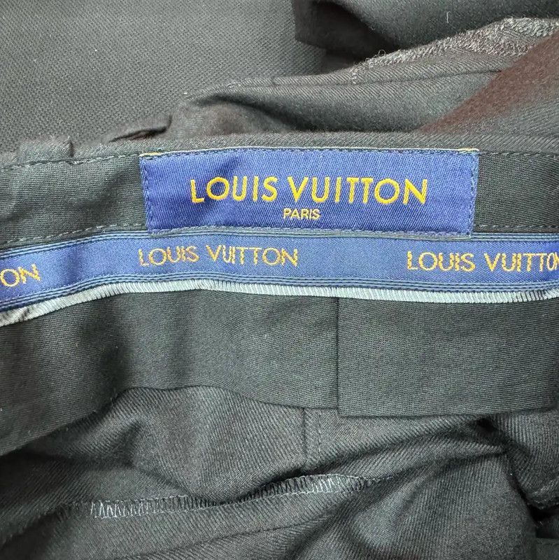 Louis Vuitton Louis Vuitton Black Cotton Women's Casual Pants 0089 Size 28" / US 6 / IT 42 - 3 Thumbnail