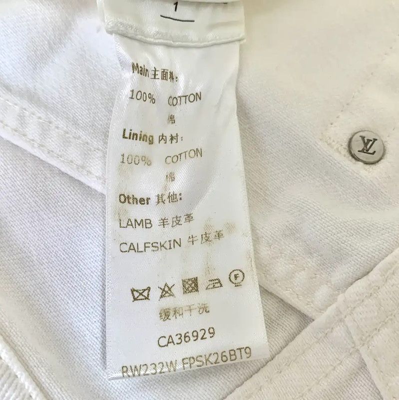 Louis Vuitton Louis Vuitton White Cotton Mini Skirt 0089 Size 22" - 8 Thumbnail