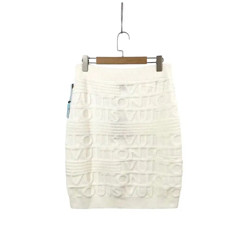 Louis Vuitton Louis Vuitton Women's White Skirt XL Size 0089 Size 30" / US 8 / IT 44 - 2 Thumbnail