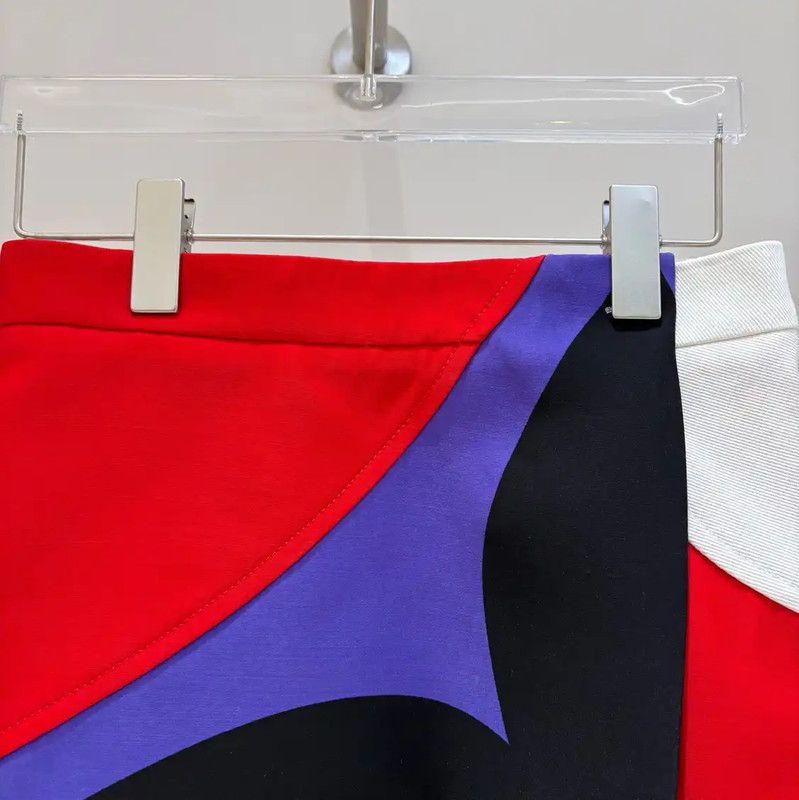 Louis Vuitton Louis Vuitton Red Wool A-Line Skirt 0089 Size 23" - 7 Thumbnail