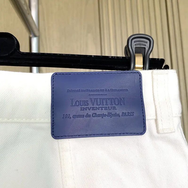 Louis Vuitton Louis Vuitton White Cotton A-Line Skirt 0089 Size 23" - 7 Thumbnail