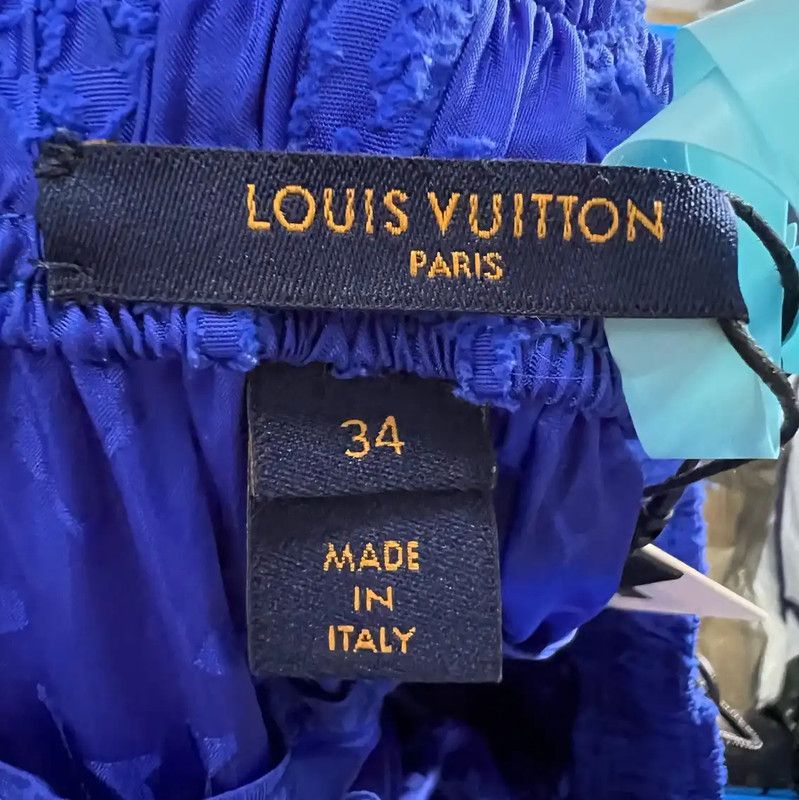 Louis Vuitton Louis Vuitton Summer Blue Cotton Logo Casual Pants 0089 Size 28" / US 6 / IT 42 - 4 Thumbnail