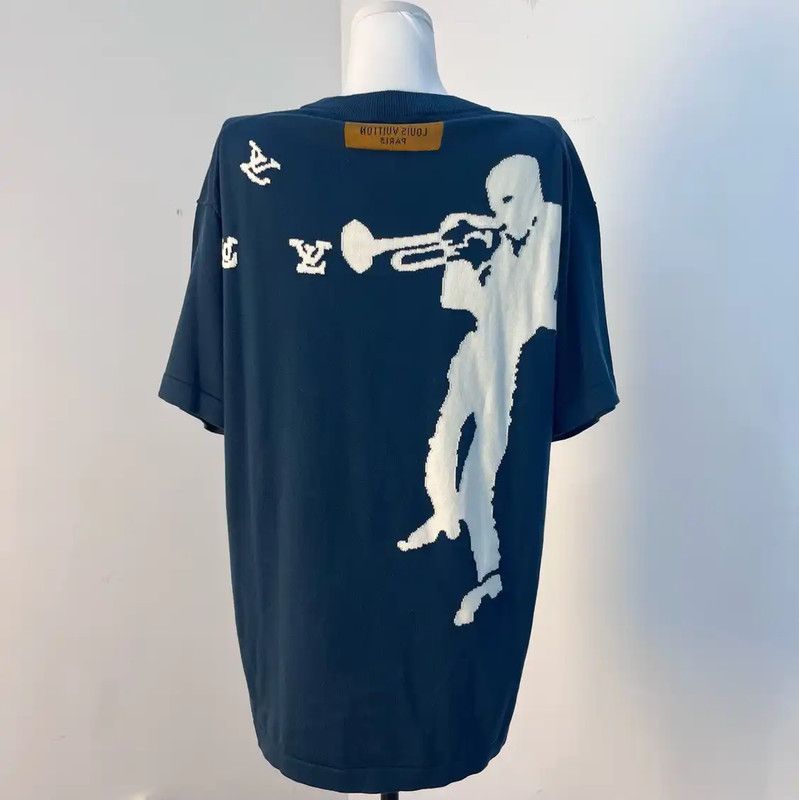 Louis Vuitton Louis Vuitton Women's Dark Green Cotton T-Shirt 0089 Size M / US 6-8 / IT 42-44 - 2 Thumbnail