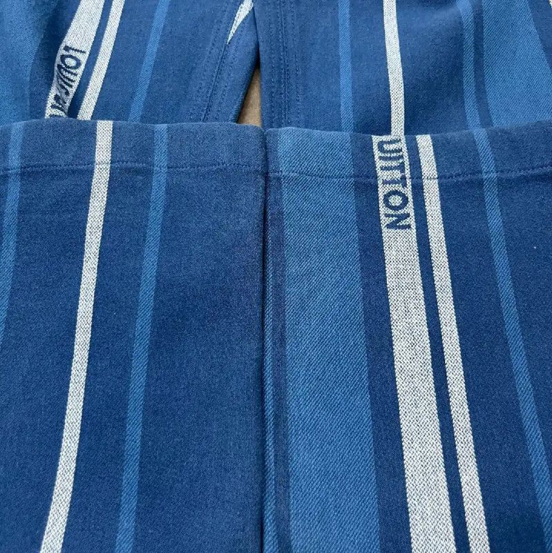 Louis Vuitton Louis Vuitton Blue Cotton Casual Pants 0089 Size 30" / US 8 / IT 44 - 4 Thumbnail