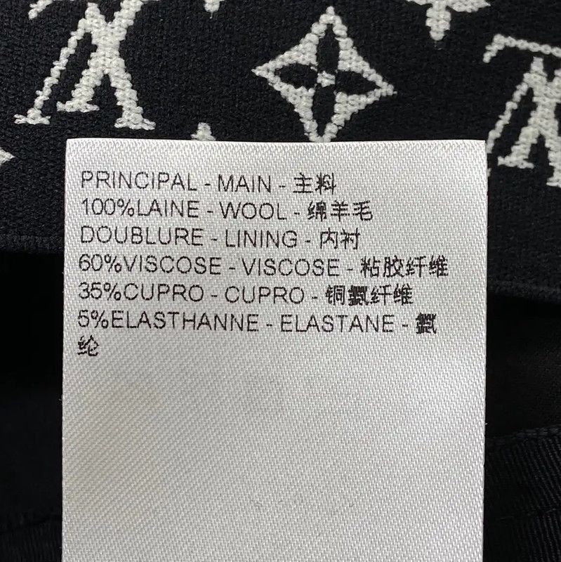 Louis Vuitton Louis Vuitton Black Wool Casual Pants M Size 0089 Size 28" / US 6 / IT 42 - 6 Thumbnail