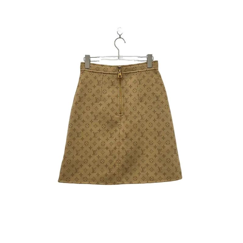 Louis Vuitton Louis Vuitton Khaki Women's Midi Skirt 0089 Size 26" / US 2 / IT 38 - 3 Thumbnail