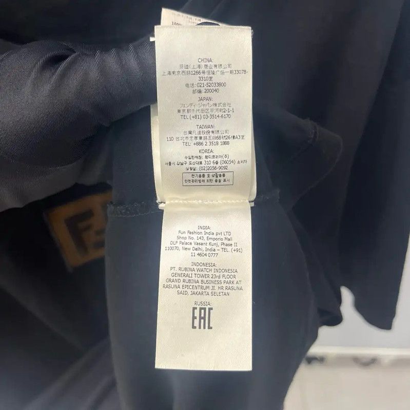 Fendi Fendi Black Cotton Short Sleeve T-Shirt 0089 Size US XXL / EU 58 / 5 - 5 Thumbnail