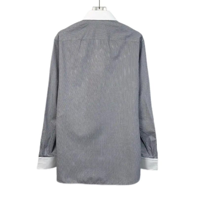 Fendi Fendi Blue Cotton Long Sleeve Shirt 0089 Size US M / EU 48-50 / 2 - 2 Thumbnail