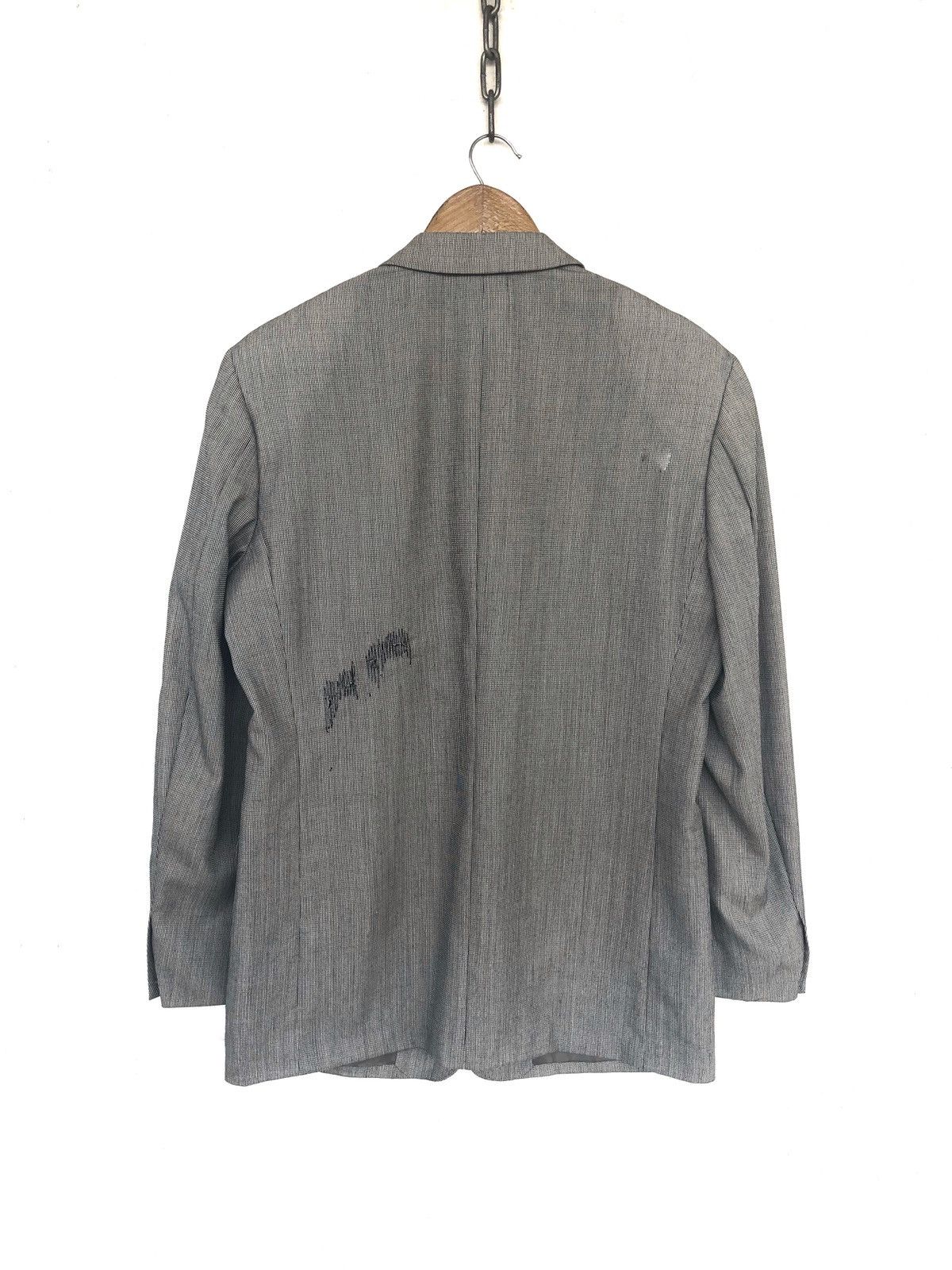 Yohji Yamamoto Yohji Yamamoto Small Checked Wool Blend Button Blazer Jacket Size US M / EU 48-50 / 2 - 6 Thumbnail