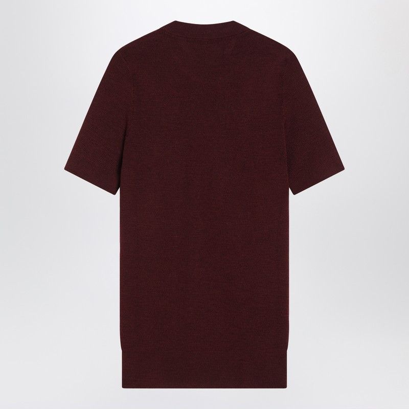 Prada Prada Burgundy Wool Sweater With Charms Size M / US 6-8 / IT 42-44 - 2 Thumbnail