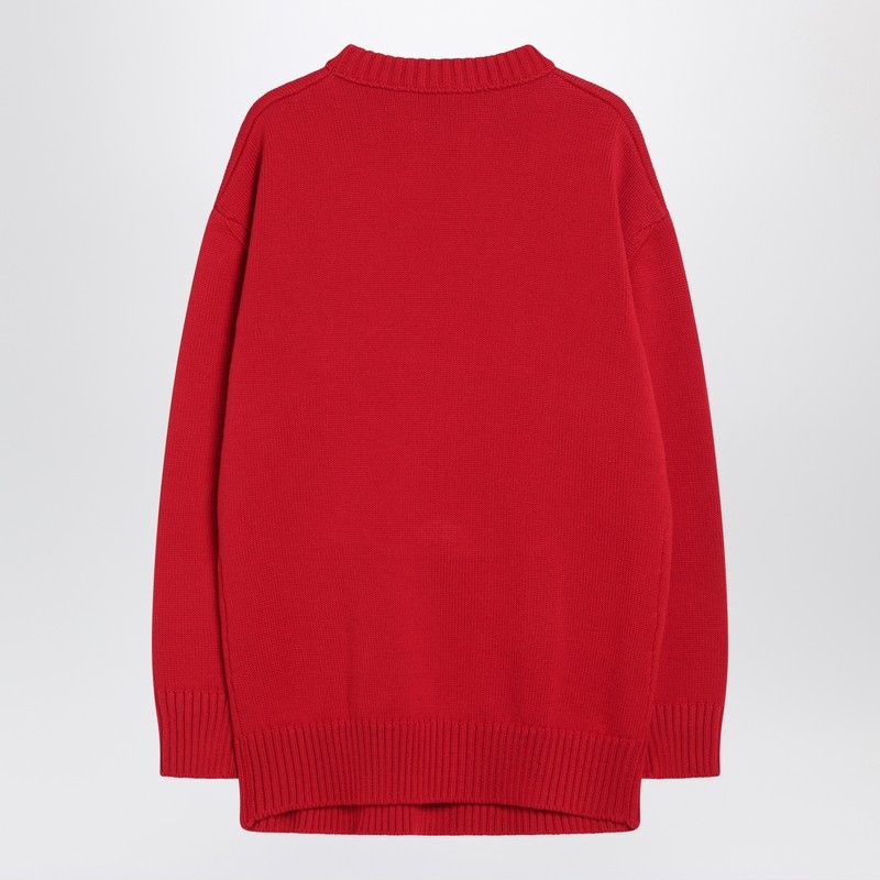 Prada Prada Red Wool Sweater With Bow Size XS / US 0-2 / IT 36-38 - 2 Thumbnail