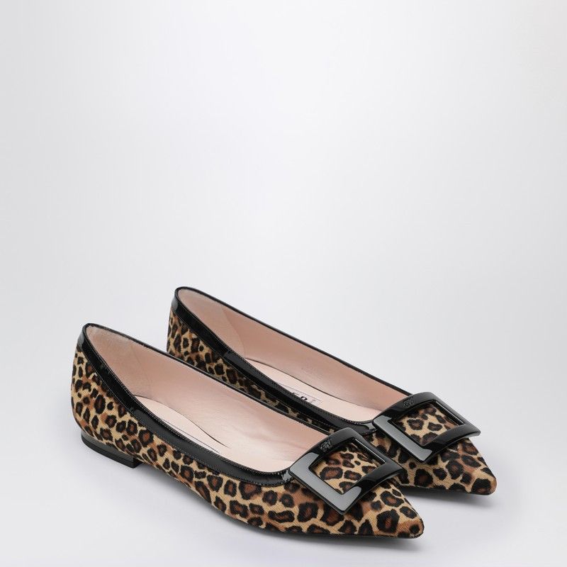 Roger Vivier Roger Vivier Gommettine Ballerina Leopard Print Pony Skin Size US 7.5 / IT 37.5 - 2 Thumbnail
