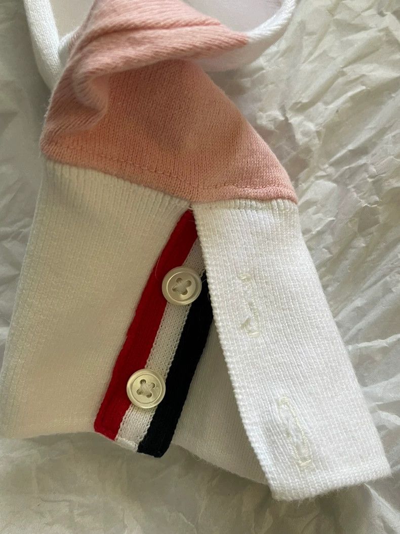 Thom Browne Thom Browne Pink Long Sleeve Polo - dmc Size US S / EU 44-46 / 1 - 5 Thumbnail