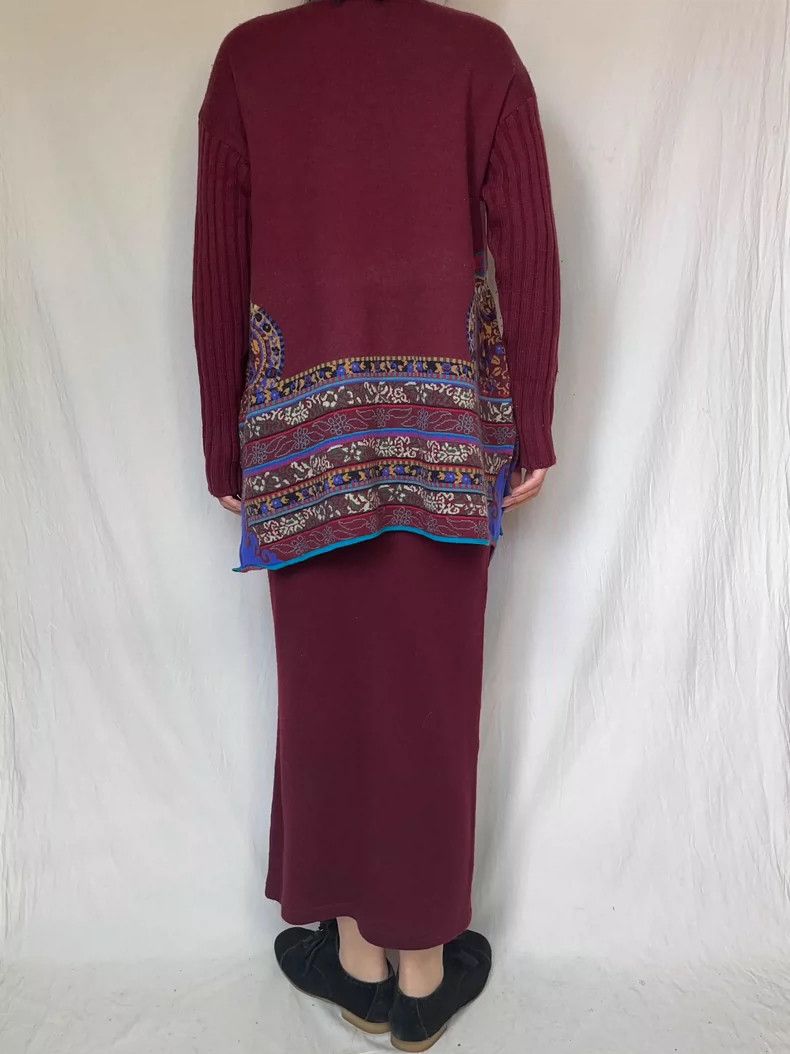 Kenzo Kenzo 1980s Red Mandarin Collar Sweater - dmc Size US M / EU 48-50 / 2 - 6 Thumbnail