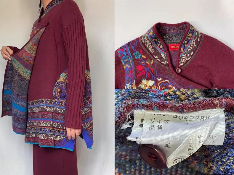 Kenzo Kenzo 1980s Red Mandarin Collar Sweater - dmc Size US M / EU 48-50 / 2 - 9 Thumbnail