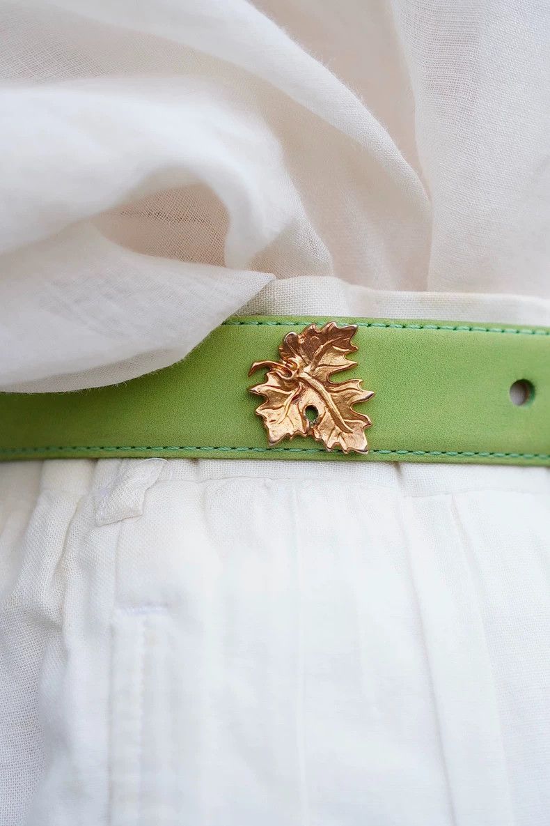 Kenzo 1980s Kenzo Green Leather Grape Belt - dmc Size ONE SIZE - 7 Thumbnail