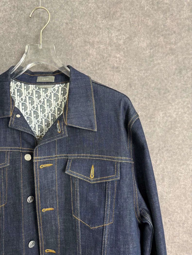 Dior Dior Denim Jacket with Printed Lining - dmc Size US L / EU 52-54 / 3 - 5 Thumbnail