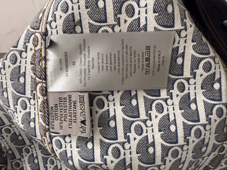 Dior Dior Denim Jacket with Printed Lining - dmc Size US L / EU 52-54 / 3 - 4 Thumbnail