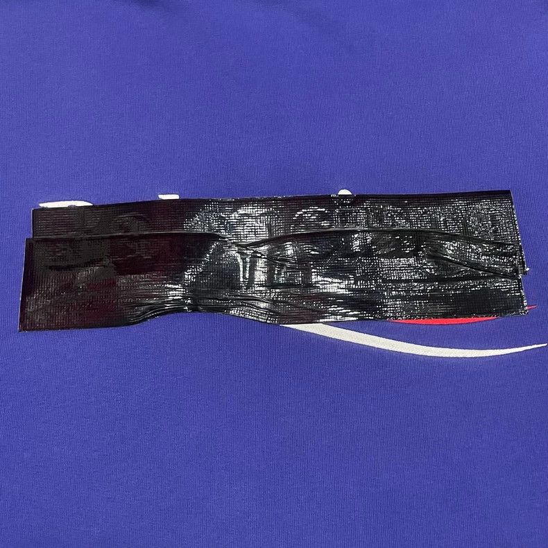 Balenciaga Balenciaga Distressed Tape Logo Hoodie - dmc Size US M / EU 48-50 / 2 - 4 Thumbnail