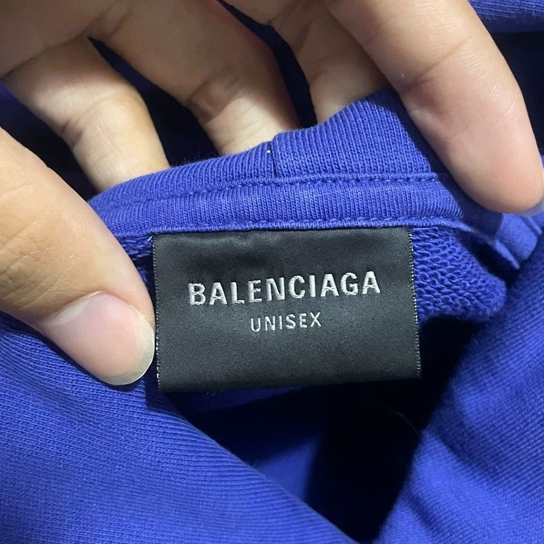 Balenciaga Balenciaga Distressed Tape Logo Hoodie - dmc Size US M / EU 48-50 / 2 - 5 Thumbnail