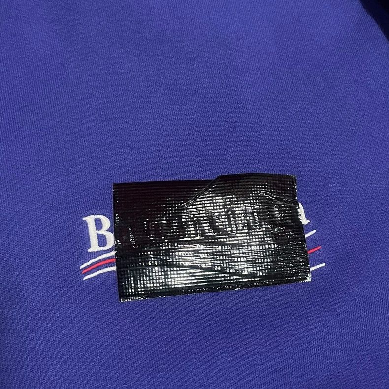 Balenciaga Balenciaga Distressed Tape Logo Hoodie - dmc Size US M / EU 48-50 / 2 - 3 Thumbnail