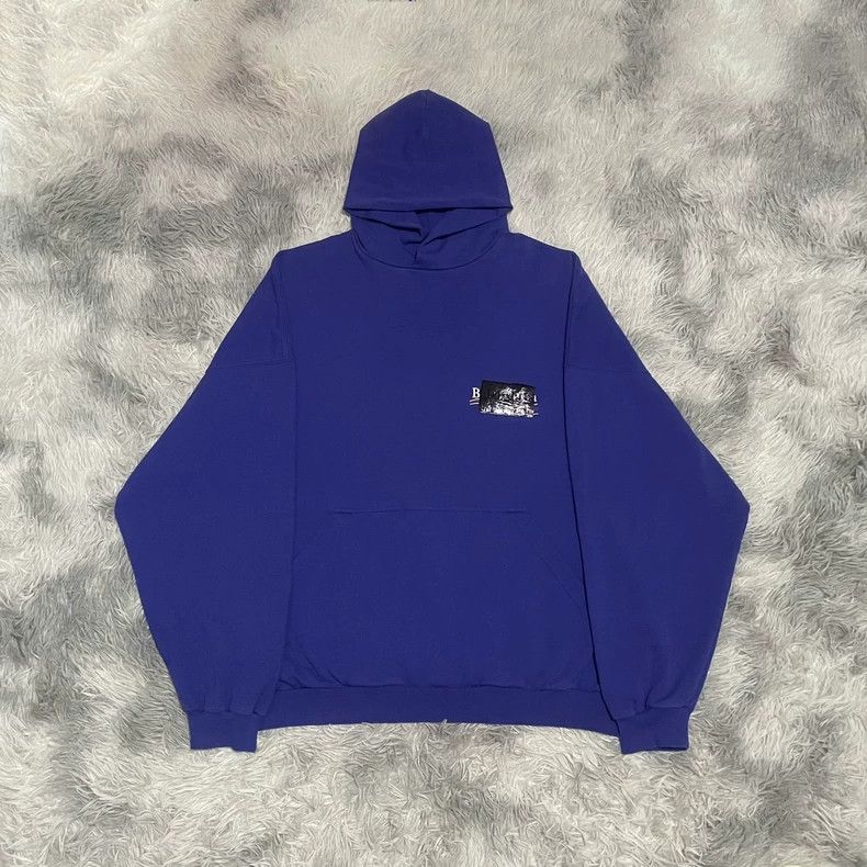 Balenciaga Balenciaga Distressed Tape Logo Hoodie - dmc Size US M / EU 48-50 / 2 - 2 Thumbnail