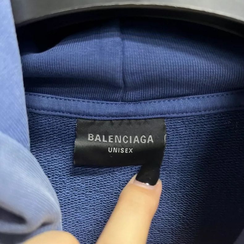Balenciaga Balenciaga Blue Logo Gradient Hoodie - dmc Size US S / EU 44-46 / 1 - 4 Thumbnail
