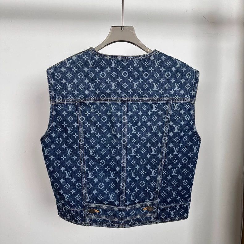 Louis Vuitton Louis Vuitton Blue Monogram Sleeveless Vest - dmc Size US M / EU 48-50 / 2 - 2 Thumbnail