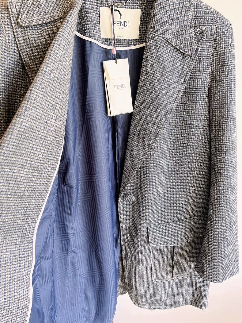 Fendi Fendi Runway Wool Plaid Coat - dmc Size US XL / EU 56 / 4 - 5 Thumbnail