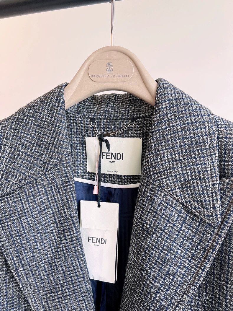 Fendi Fendi Runway Wool Plaid Coat - dmc Size US XL / EU 56 / 4 - 4 Thumbnail