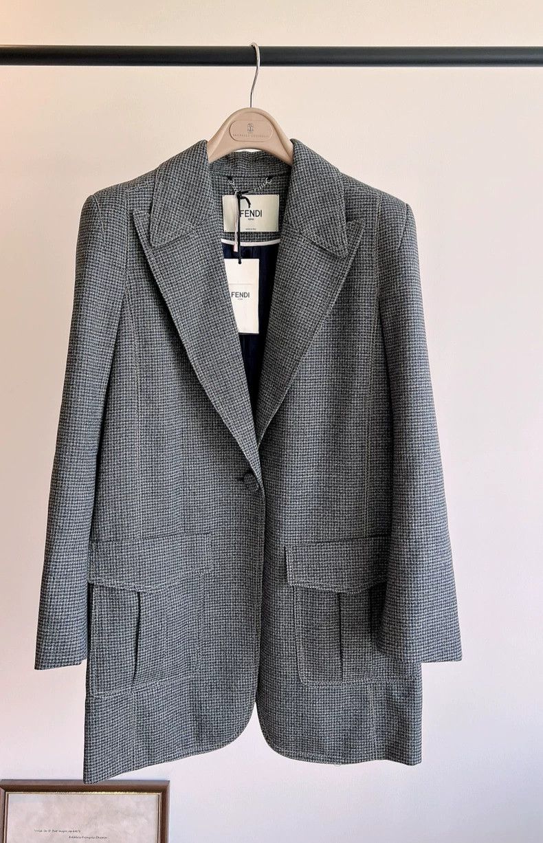 Fendi Fendi Runway Wool Plaid Coat - dmc Size US XL / EU 56 / 4 - 2 Thumbnail