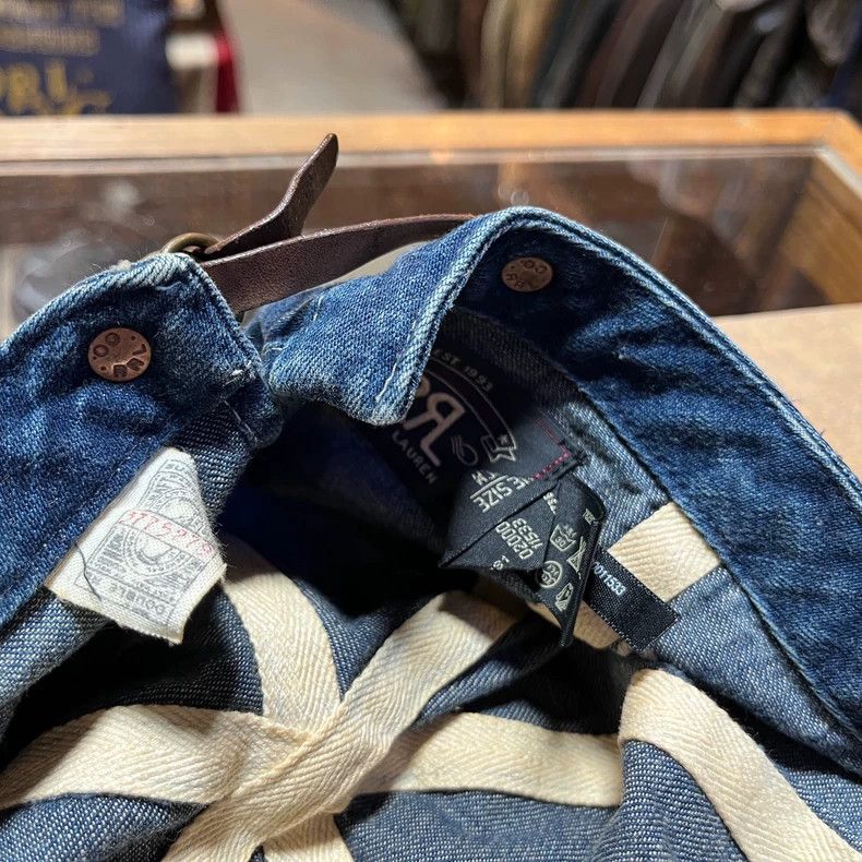RRL Ralph Lauren RRL Indigo Engineer Cap - dmc Size ONE SIZE - 8 Thumbnail