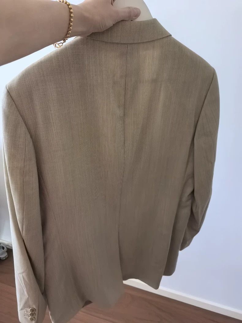Kenzo Kenzo Men's Beige Wool Suit Jacket - dmc Size US L / EU 52-54 / 3 - 2 Thumbnail