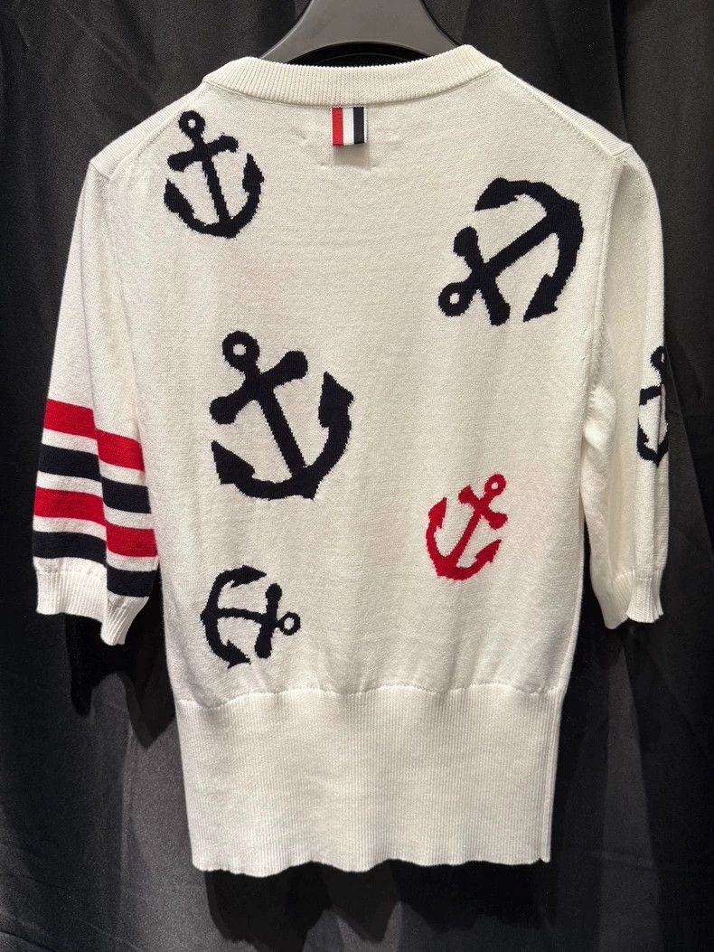Thom Browne THOM BROWNE Anchor Knit Short-Sleeve Top - dmc Size US S / EU 44-46 / 1 - 4 Thumbnail