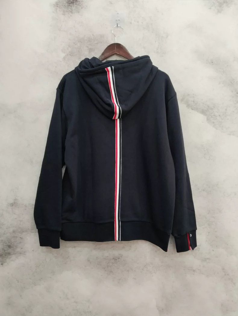 Thom Browne THOM BROWNE Navy Zip Hoodie with Stripes - dmc Size US M / EU 48-50 / 2 - 2 Thumbnail