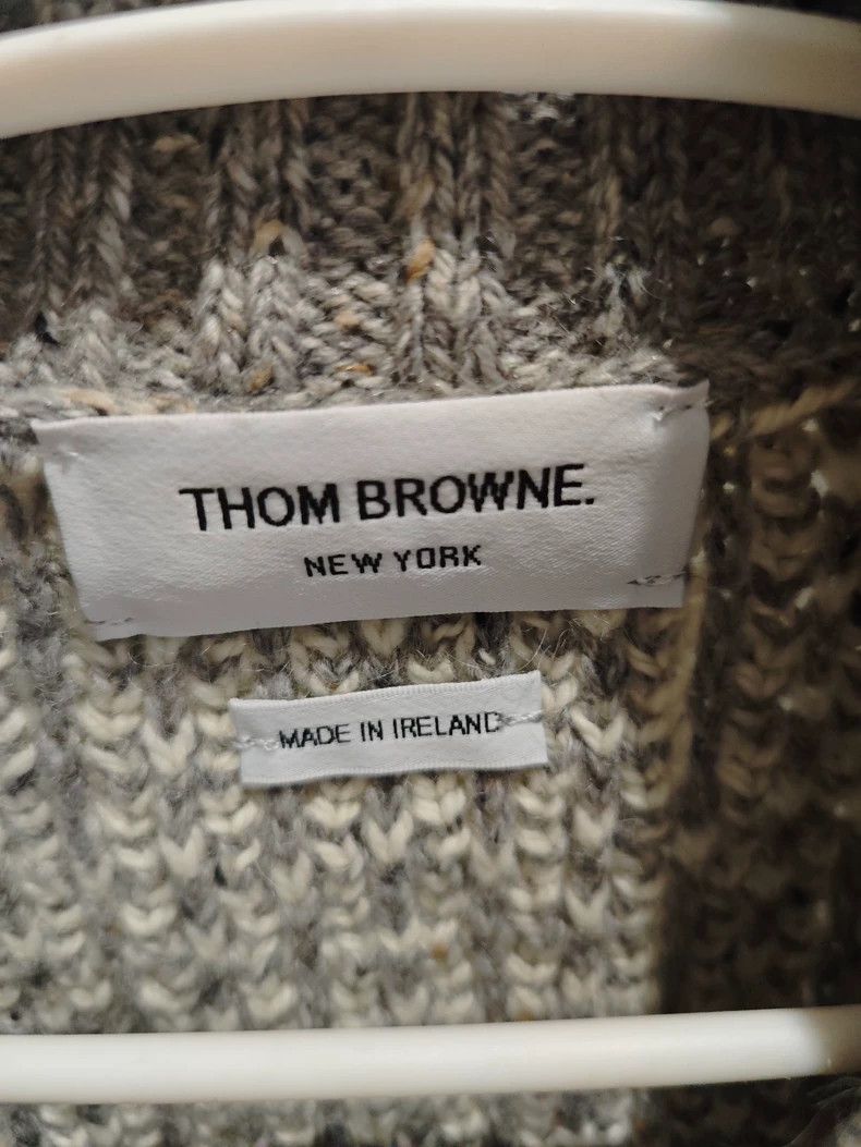 Thom Browne Gray 4-Stripe Wool Mohair Coat - dmc Size US M / EU 48-50 / 2 - 3 Thumbnail