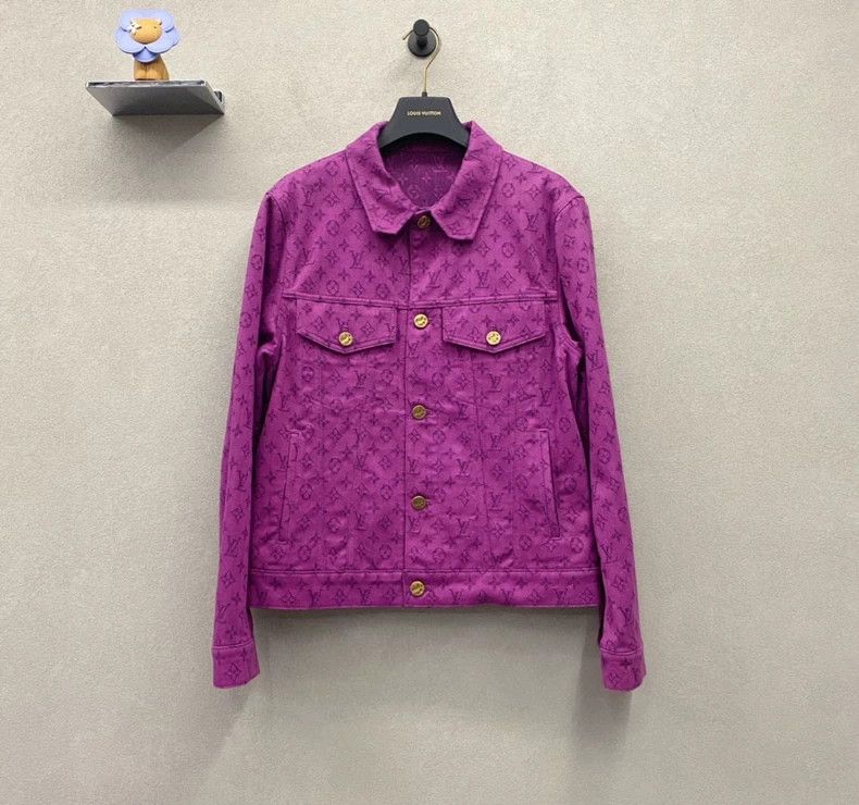Louis Vuitton Louis Vuitton Purple Logo Denim Jacket - dmc Size US M / EU 48-50 / 2 - 2 Thumbnail