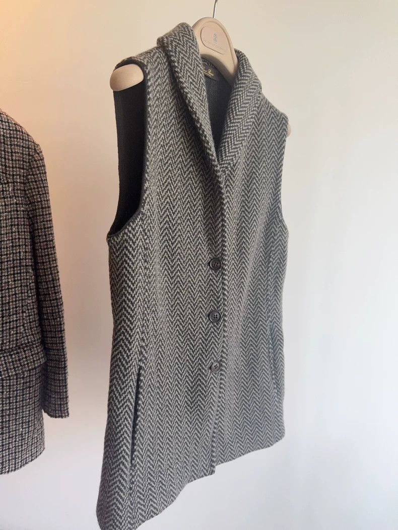 Loro Piana Loro Piana Cashmere Herringbone Vest - dmc Size US M / EU 48-50 / 2 - 3 Thumbnail