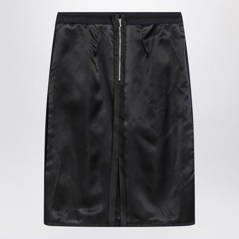 Maison Margiela Maison Margiela Blue Skirt With Satin Side Panels Size 27" / US 4 / IT 40 - 2 Thumbnail