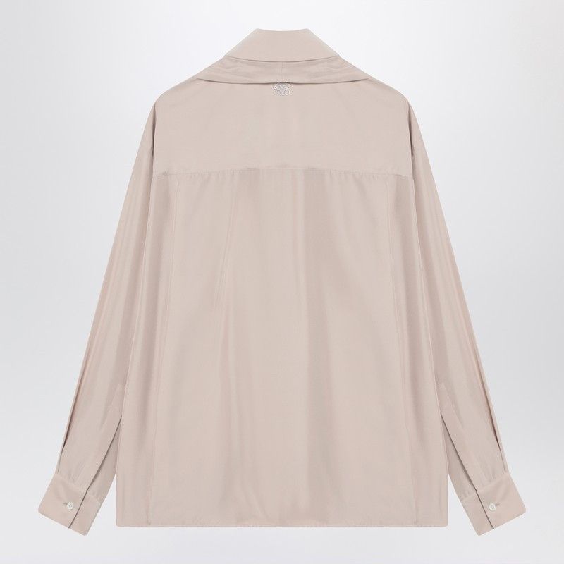 Loewe Loewe Light Pink Draped Silk Shirt Size XS / US 0-2 / IT 36-38 - 2 Thumbnail