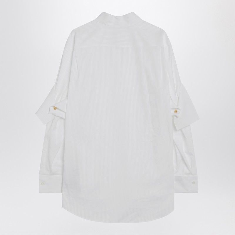 Loewe Loewe White Shirt With Double-Layer Cuffed Sleeves Size M / US 6-8 / IT 42-44 - 2 Thumbnail