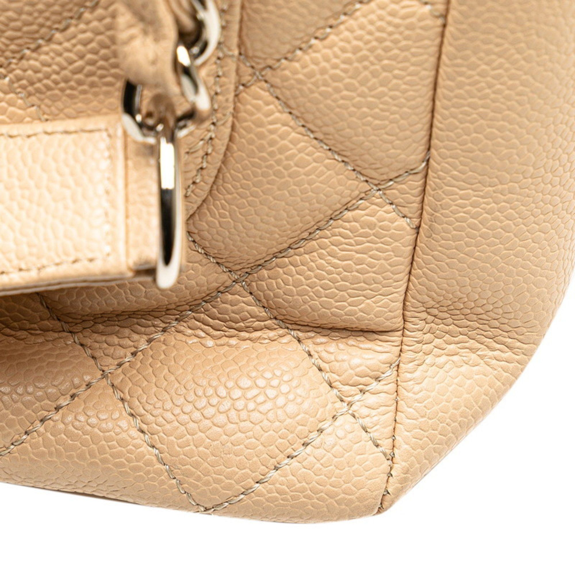Chanel CHANEL Matelasse Coco Mark Chain Tote Bag in Beige Caviar Leather for Women Size ONE SIZE - 5 Thumbnail