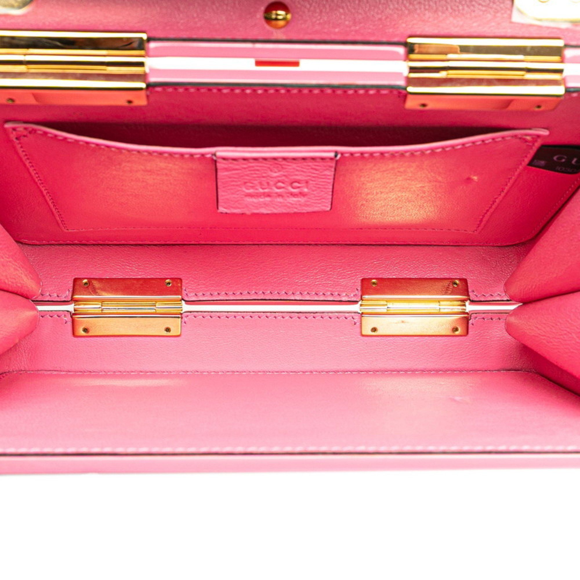 Gucci Gucci Sylvie 1969 Handbag Chain Shoulder Bag 2WAY 589482 Pink Gold Plastic Women's GUCCI Size ONE SIZE - 7 Thumbnail