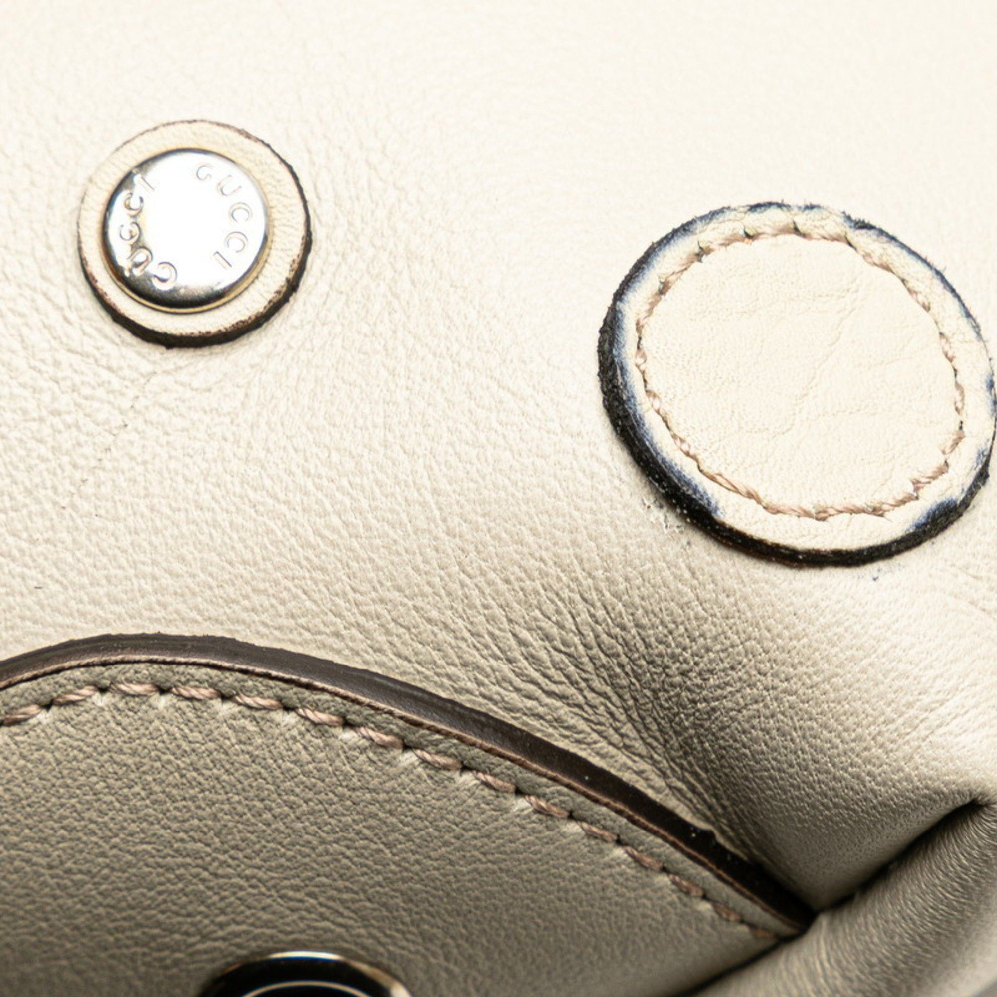 Gucci Gucci GG Supreme Children's Zoo Pig Mini Handbag 271093 Beige Leather Women's GUCCI Size ONE SIZE - 4 Thumbnail