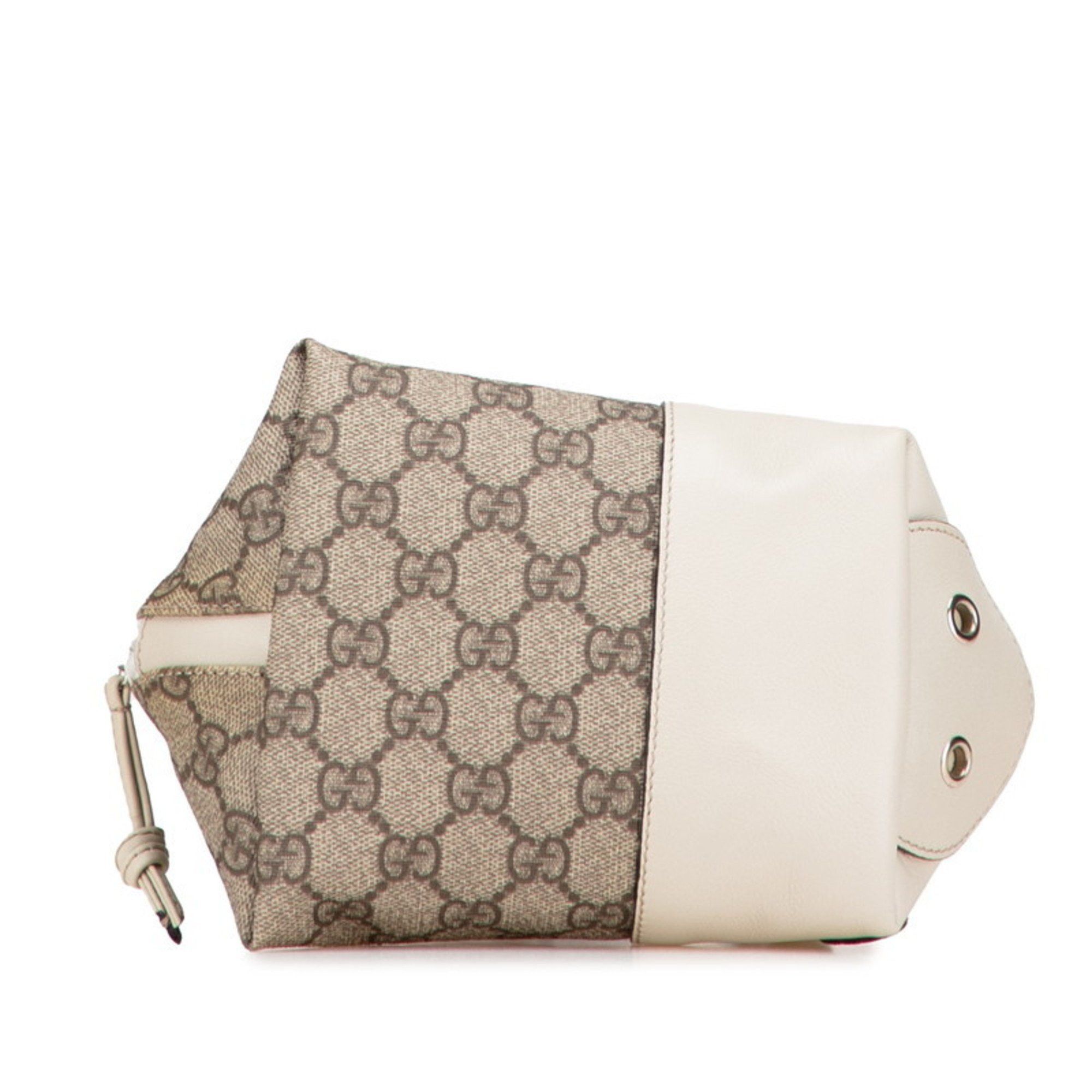 Gucci Gucci GG Supreme Children's Zoo Pig Mini Handbag 271093 Beige Leather Women's GUCCI Size ONE SIZE - 3 Thumbnail