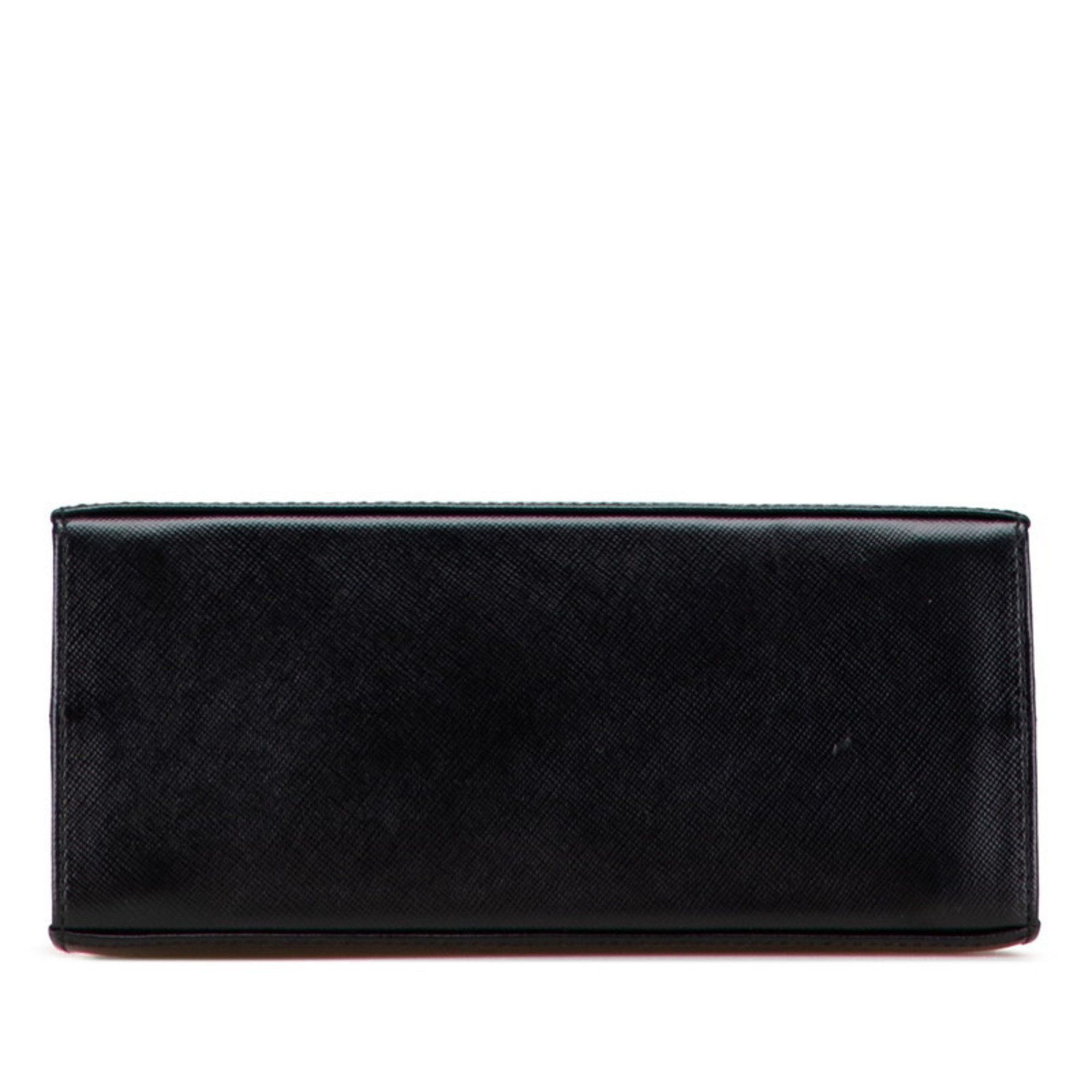 Salvatore Ferragamo Salvatore Ferragamo Gancini handbag/shoulder bag, 2-way, black leather, women's. Size ONE SIZE - 3 Thumbnail