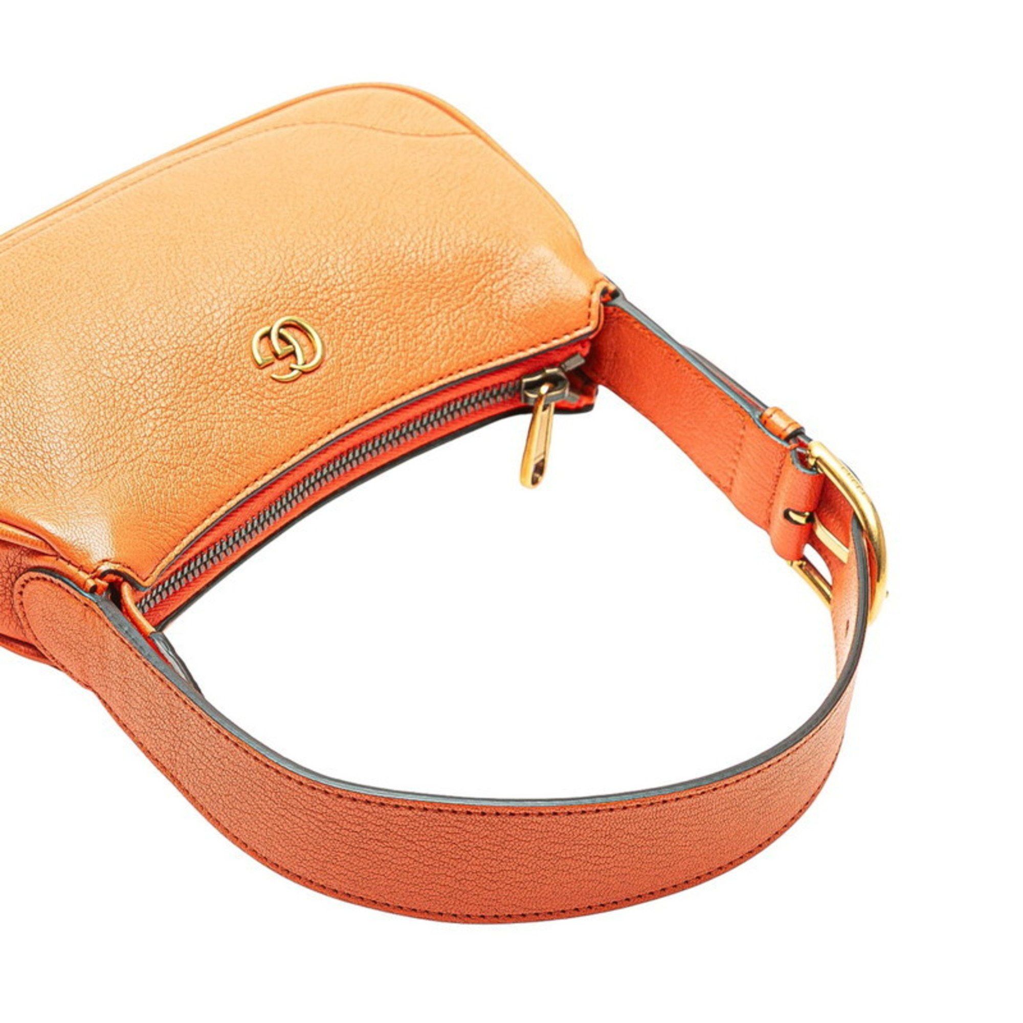 Gucci Gucci GG Marmont Aphrodite Handbag One-Shoulder Bag 739076 Orange Leather Women's GUCCI Size ONE SIZE - 5 Thumbnail