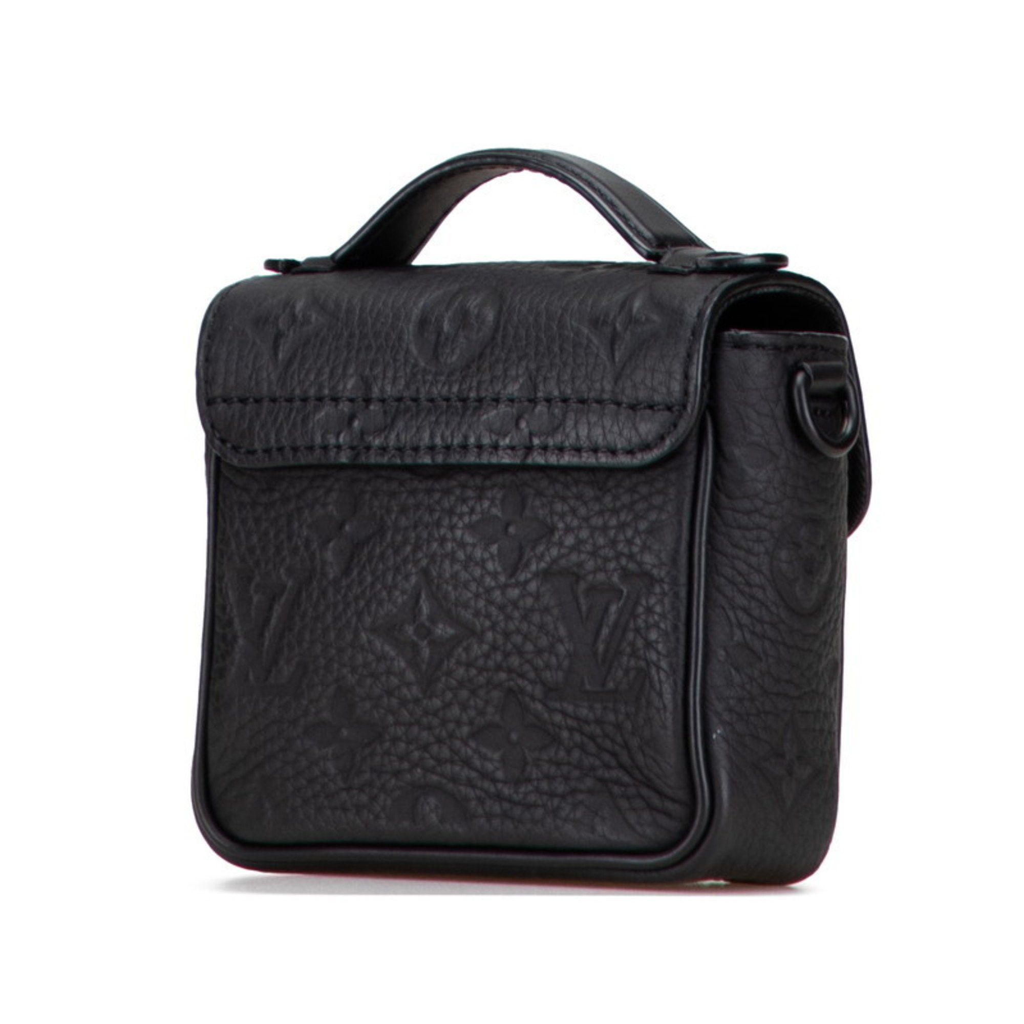 Louis Vuitton Louis Vuitton Taurillon Monogram Pico S-Lock Mini Handbag/Shoulder Bag, 2-Way, M83148, Black Leather, Women's, LOUIS VUITTON Size ONE SIZE - 2 Thumbnail