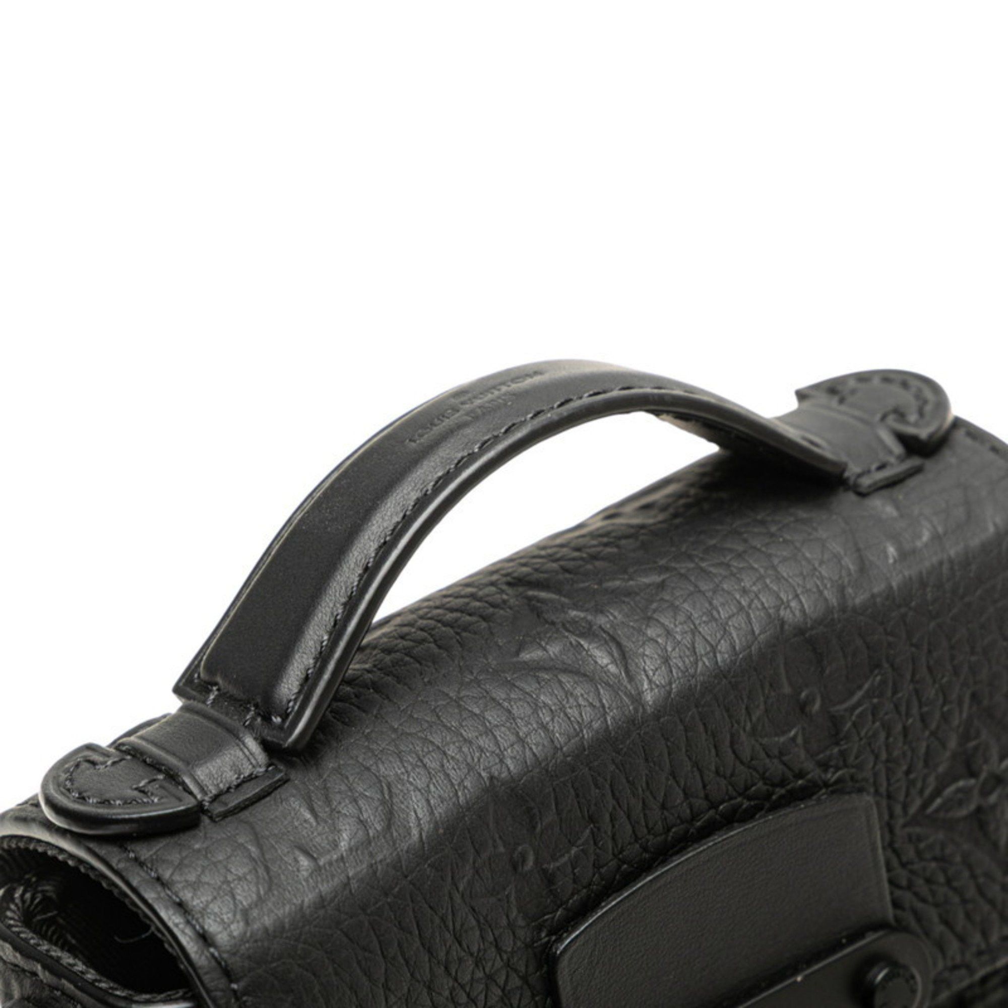 Louis Vuitton Louis Vuitton Taurillon Monogram Pico S-Lock Mini Handbag/Shoulder Bag, 2-Way, M83148, Black Leather, Women's, LOUIS VUITTON Size ONE SIZE - 6 Thumbnail